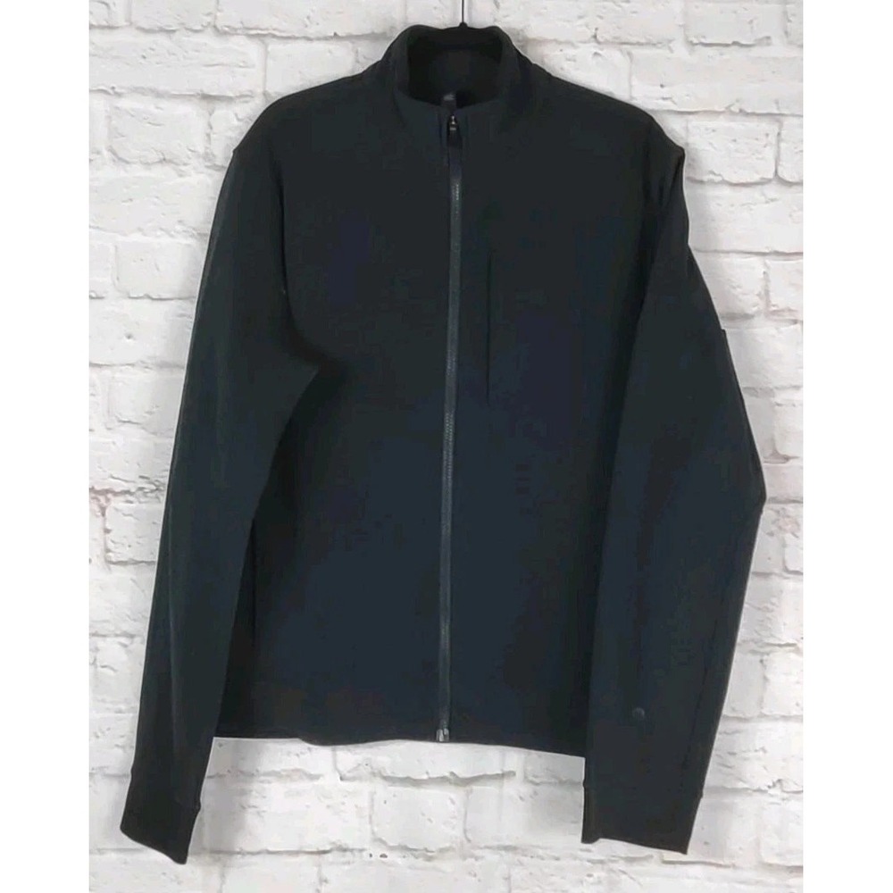Lululemon Sojourn Jacket Mens Size L Black Full Zip LM4616S Warpstreme Athletic